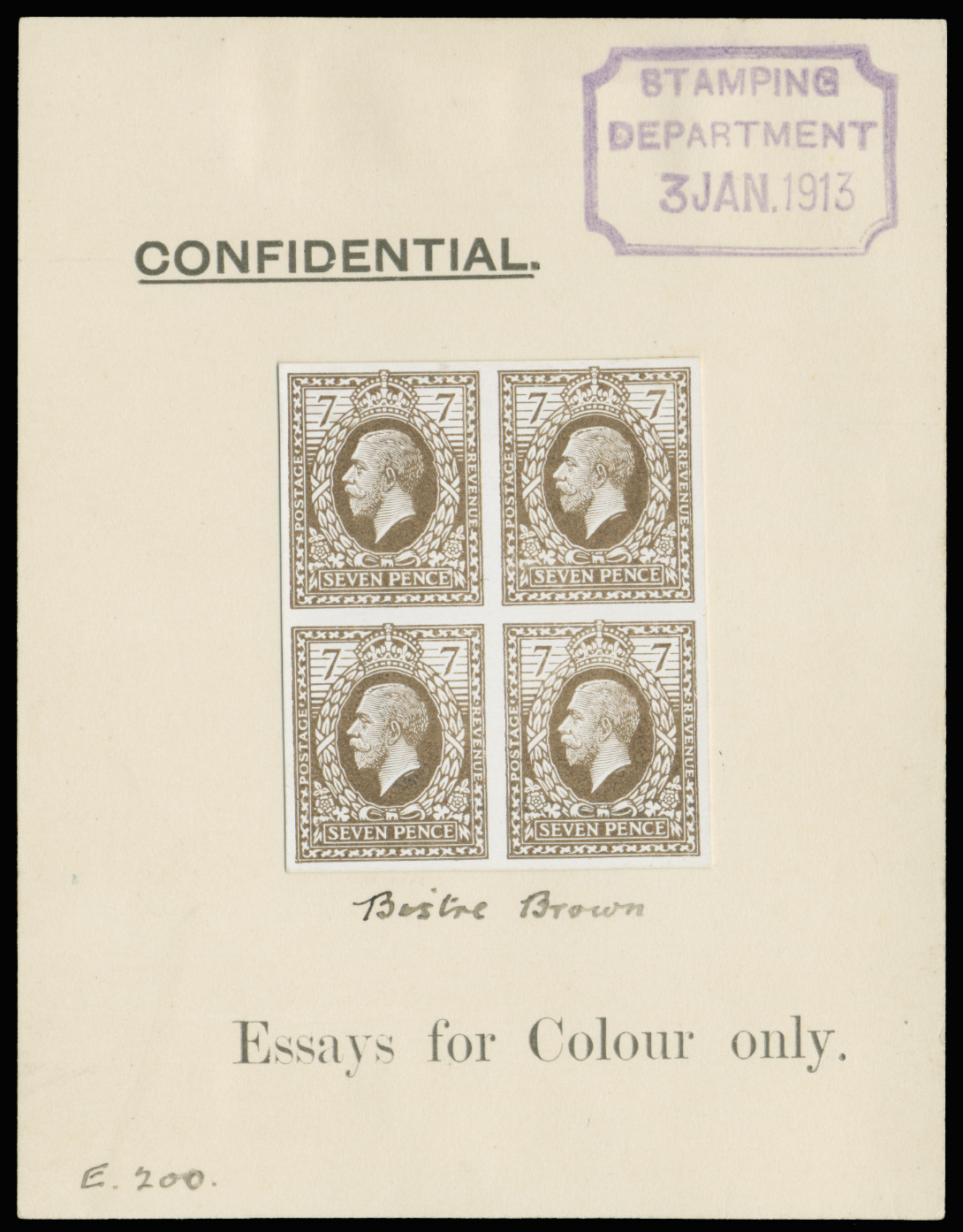 GB 1913 (ESSAY) SG387var