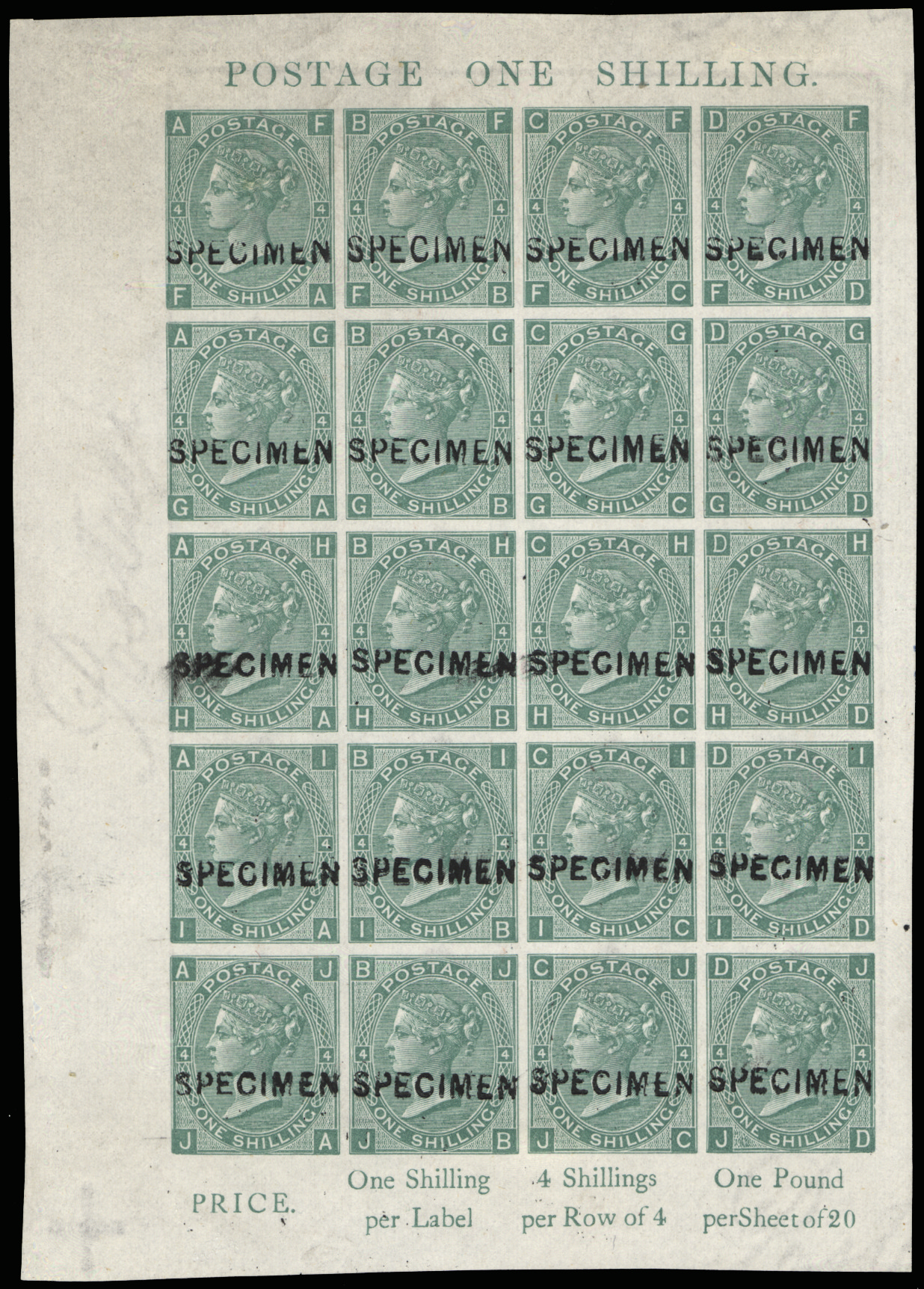 Great Britain 1867 (SPECIMEN) SG117var