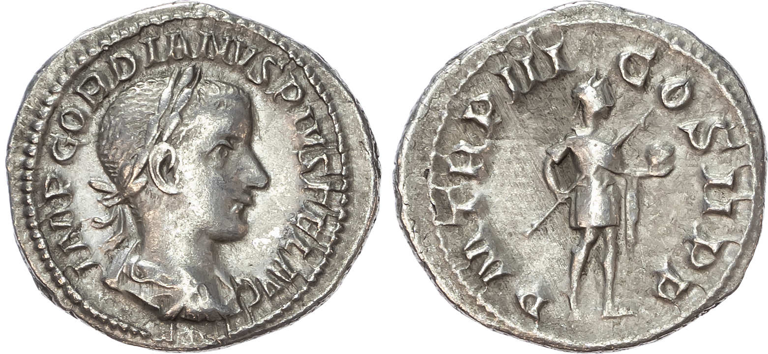 Gordian III (AD 238-244) AR Denarius, Rome, AD 240, 3.49g. 