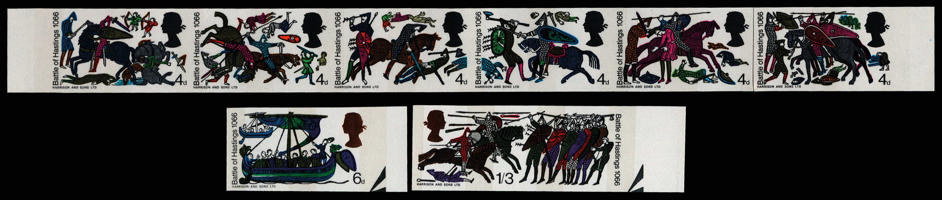 GB 1966 4d-1s3d 900th Anniversary of the Battle of Hastings (Phosphor). Superb unmounted o.g. marginal … SG705/12pvar