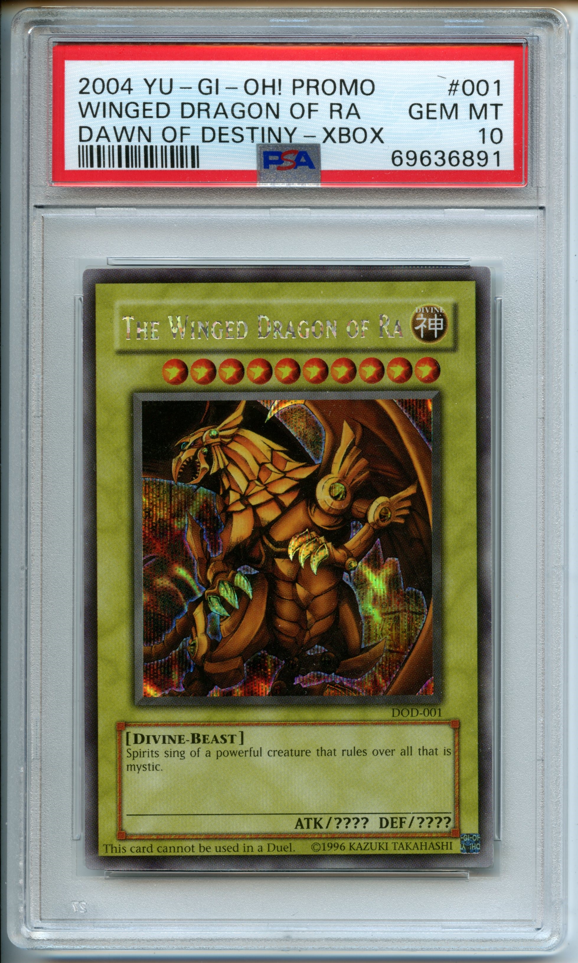 Yu-Gi-Oh! - The Winged Dragon of Ra - Dawn Of Destiny XBOX - PSA 10