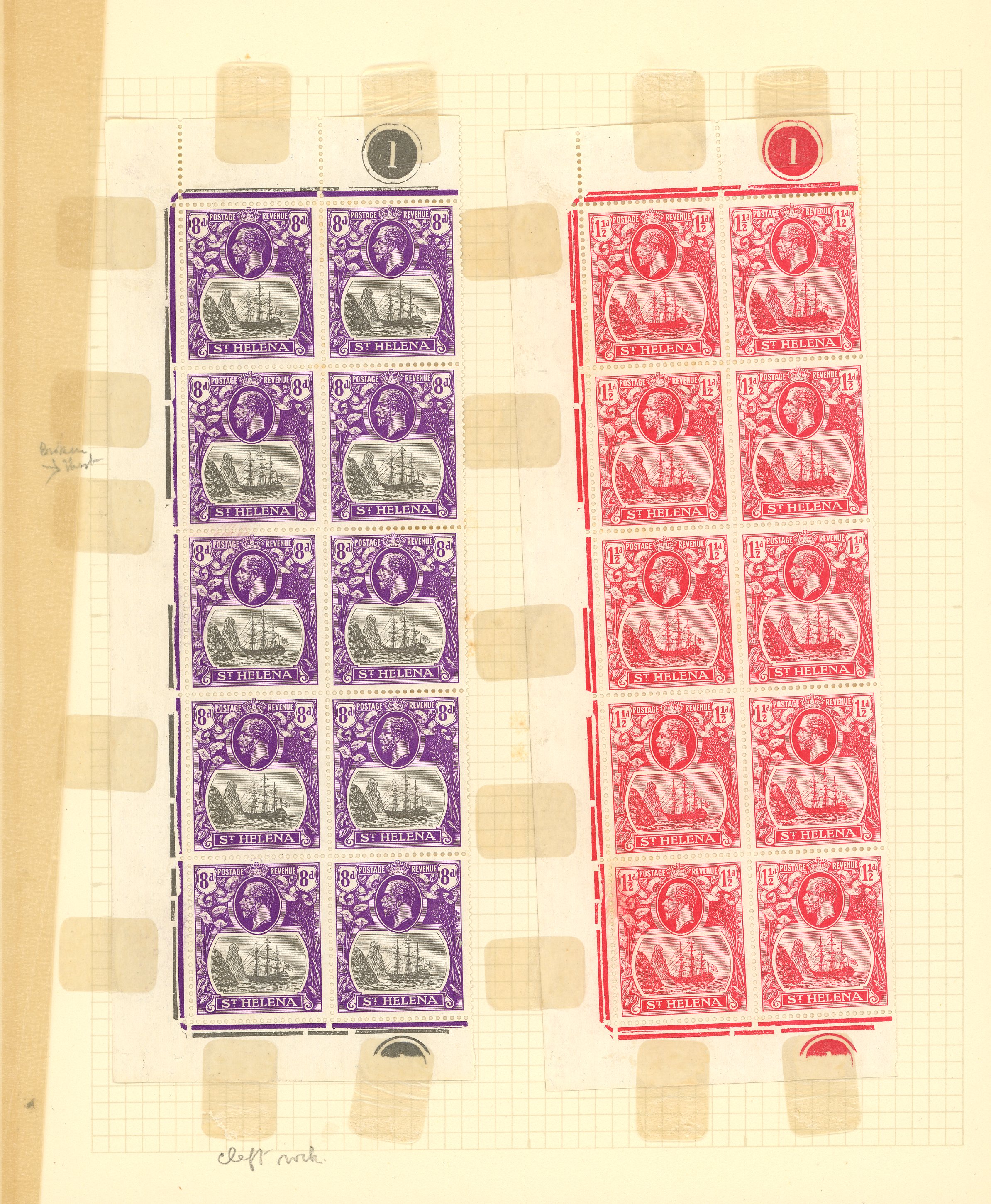 1922-37 KGV Badge issues in large marginal...