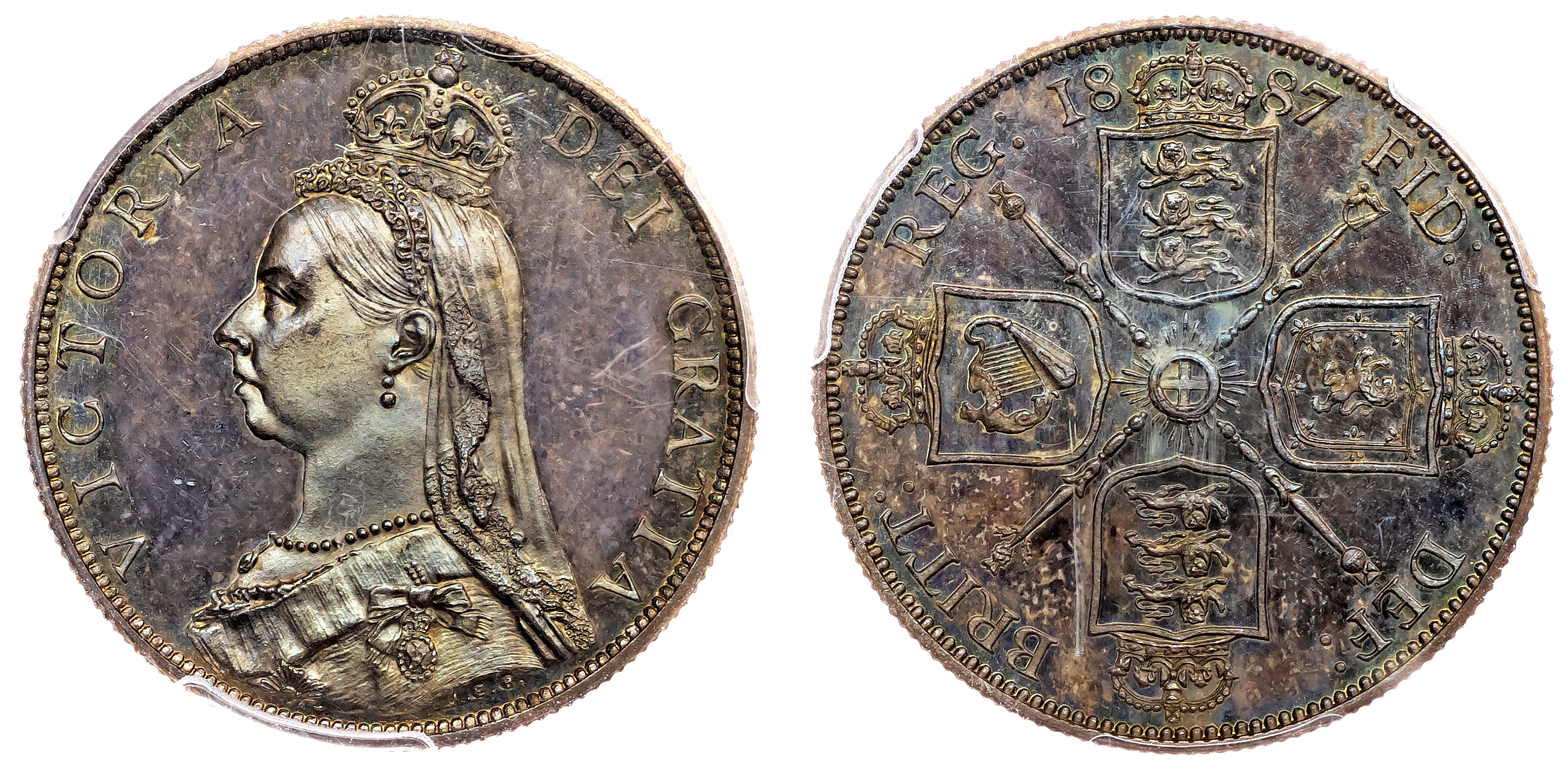 Victoria (1837-1901), Proof Florin, 1887. PCGS PR64 CAM