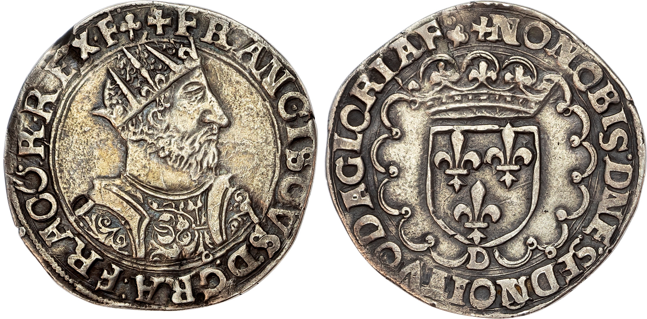 France, Francois I (1515-1547), silver Teston