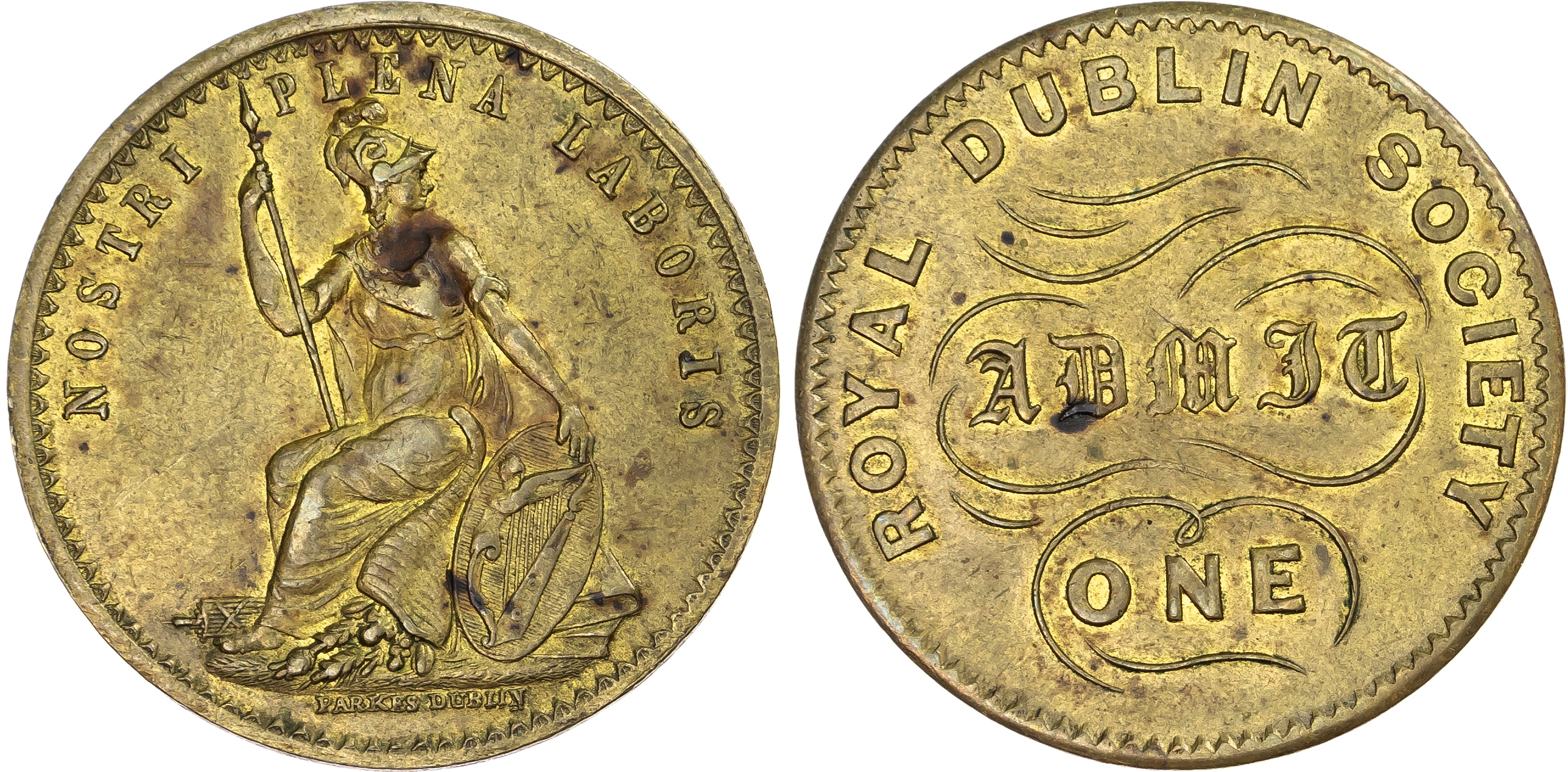 Ireland. BR Royal Dublin Society Pass. Circa 1820-1890. 