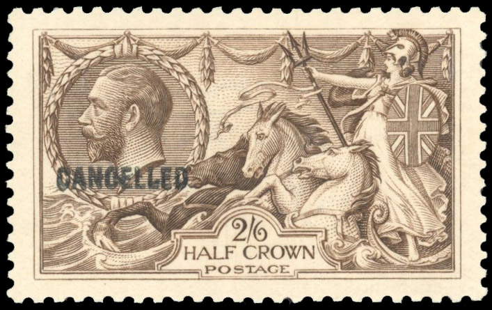 GB SG 414 1918 2s6d chocolate-brown CANCELLED