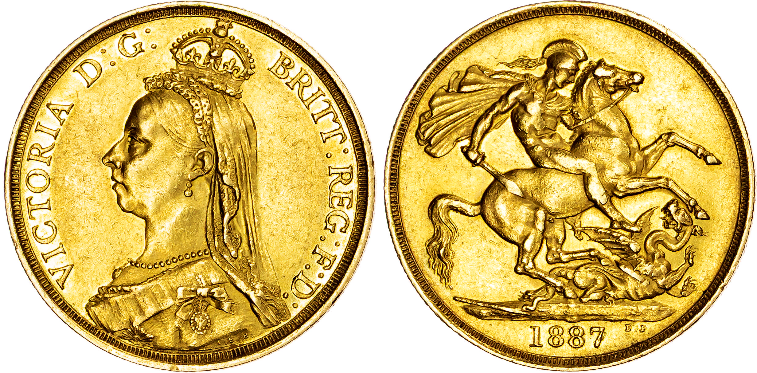 Victoria (1837-1901), AV Two Pounds, 1887.