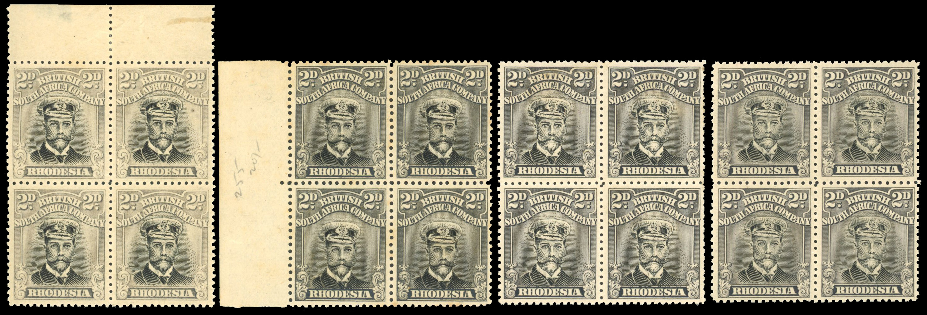 Rhodesia 2d SG 257 blocks mint