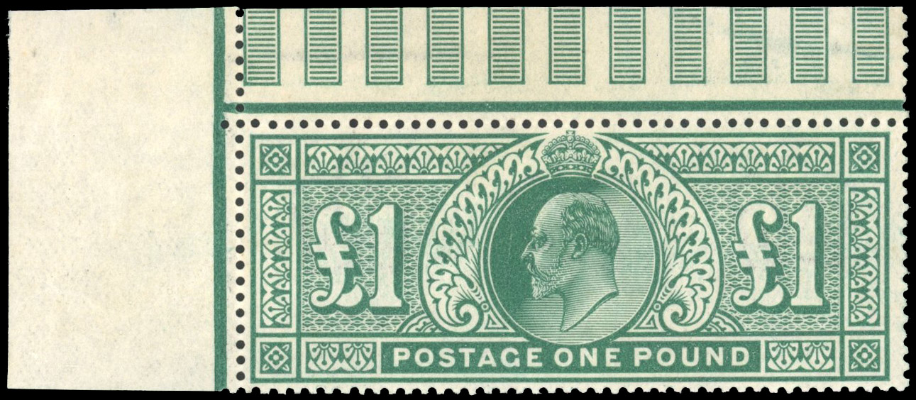 GB 1902-10 £1 dull blue-green, unmounted mint, SG 266