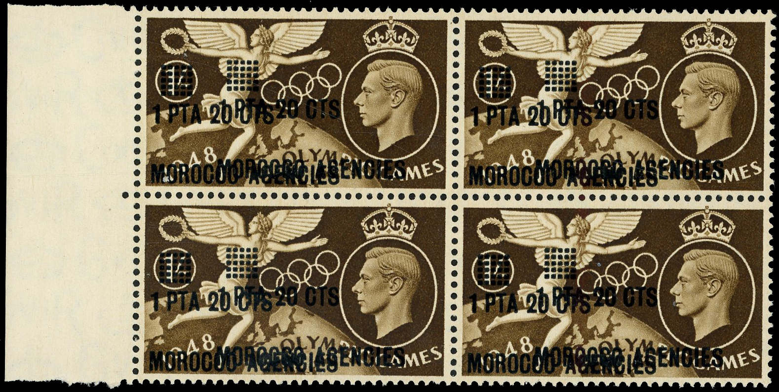 Morocco Agencies SG 181a block mint