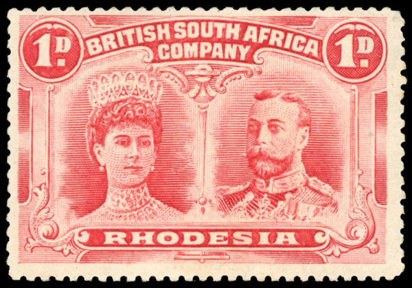 † 1d pale rose-carmine perf 15 SG 170b variant, position 40A mint