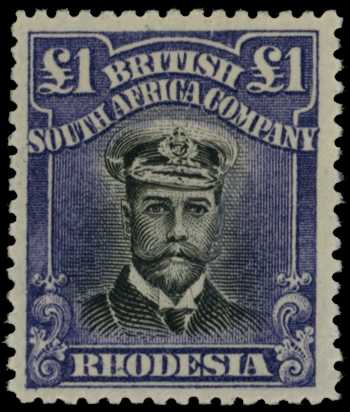 1917-20 £1 Head Die IIIA, perf 14. Large...