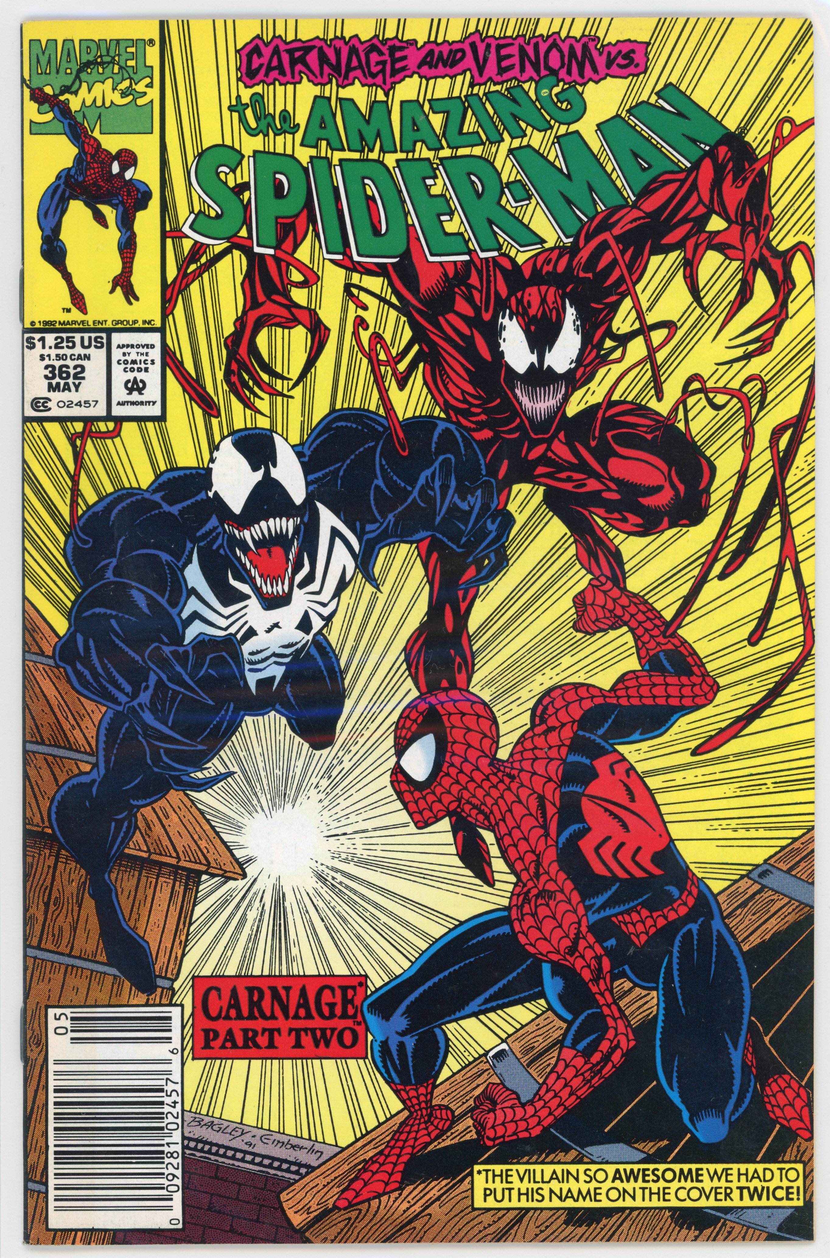 Amazing Spider-Man #362 (Marvel Comics, 1992) Second appearance of Carnage