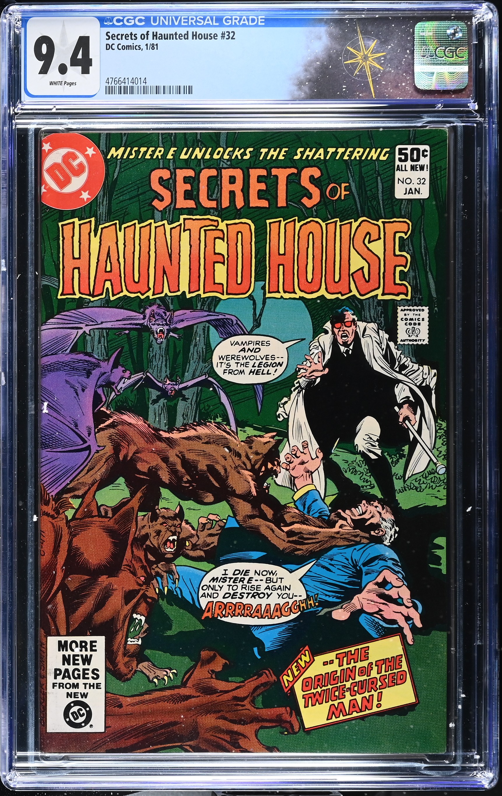 Secrets of Haunted House #32 CGC 9.4 Cover by Rich Buckler & Bob Smith (DC Comics, 1981) White Pages