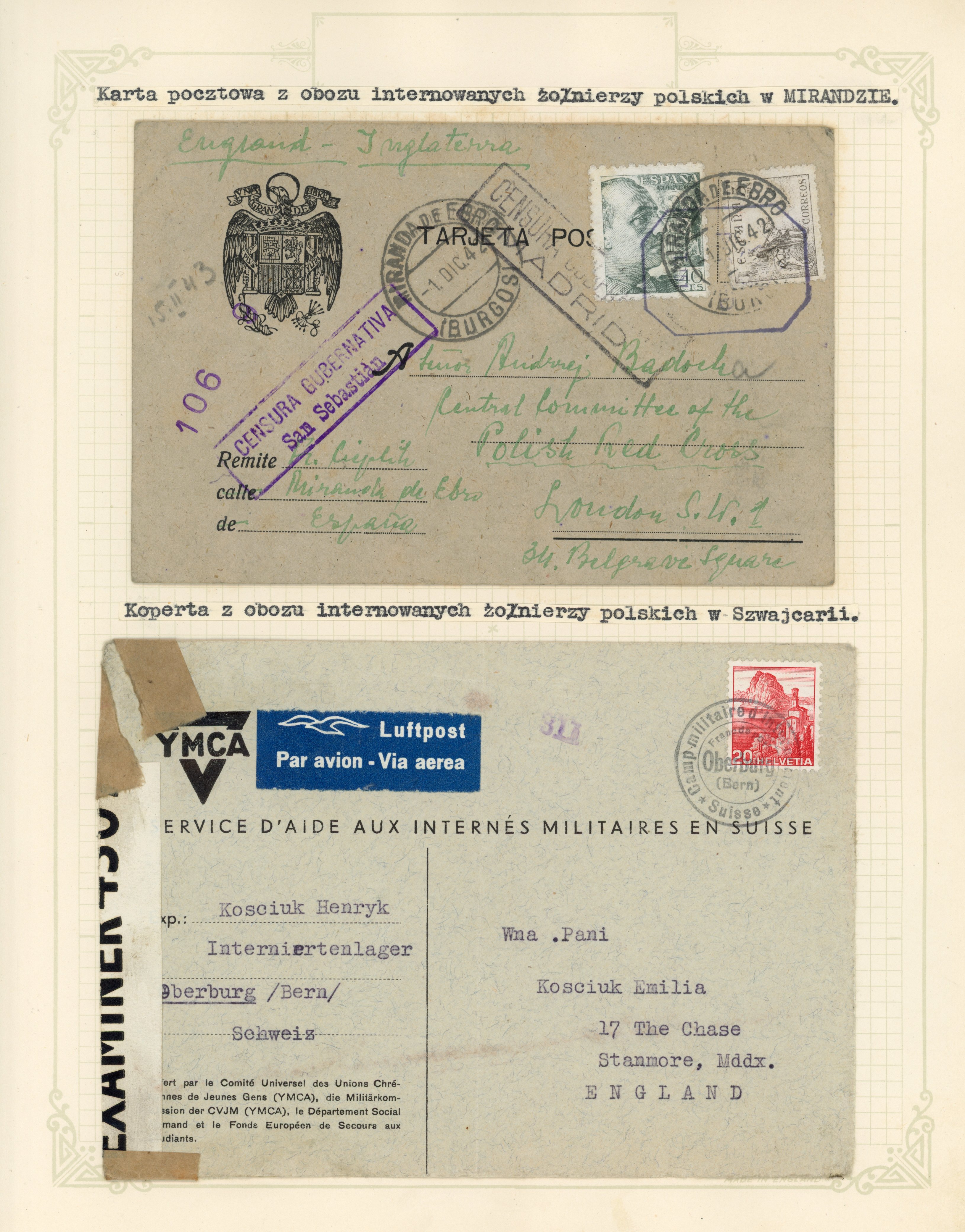Poland 1940s accumulation with covers, pieces and cinderellas
