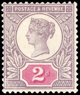 GB SG 200 1899 2d Jubilee colour trial