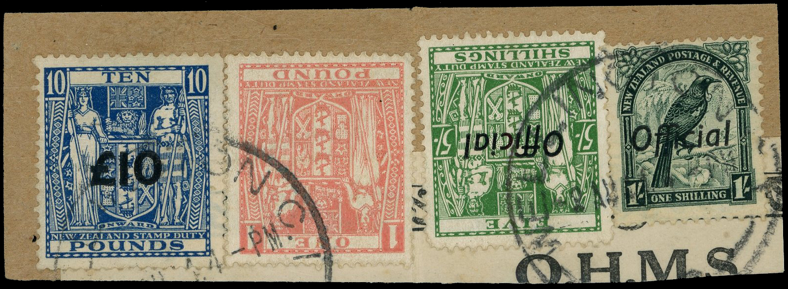 NZ SG F186a used on piece