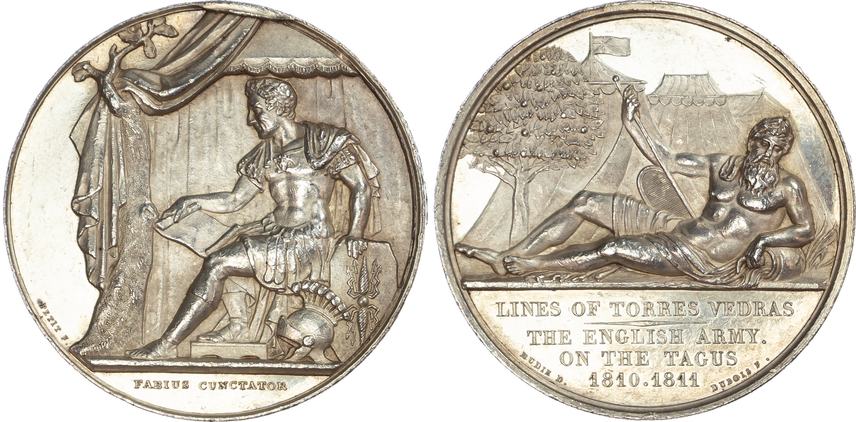 Duke of Wellington, British Army on the Tagus, silver medal
