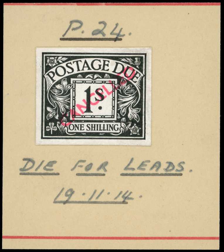 1914 1s Postage Due Die Proof....