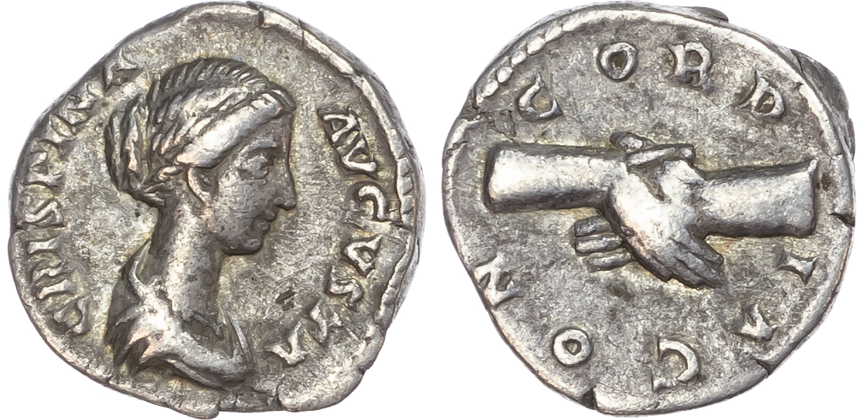 Crispina (Wife of Commodus) AR Denarius, Rome, AD 178-192, 3.42g. 