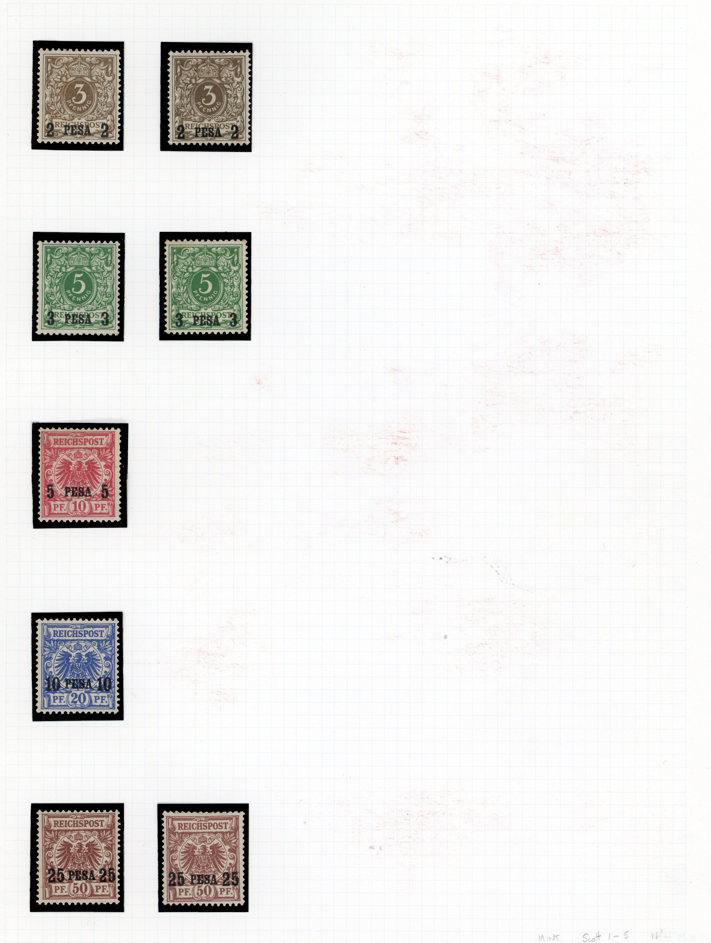 German Colonies; German East Africa 1893-1920 mint and used collection