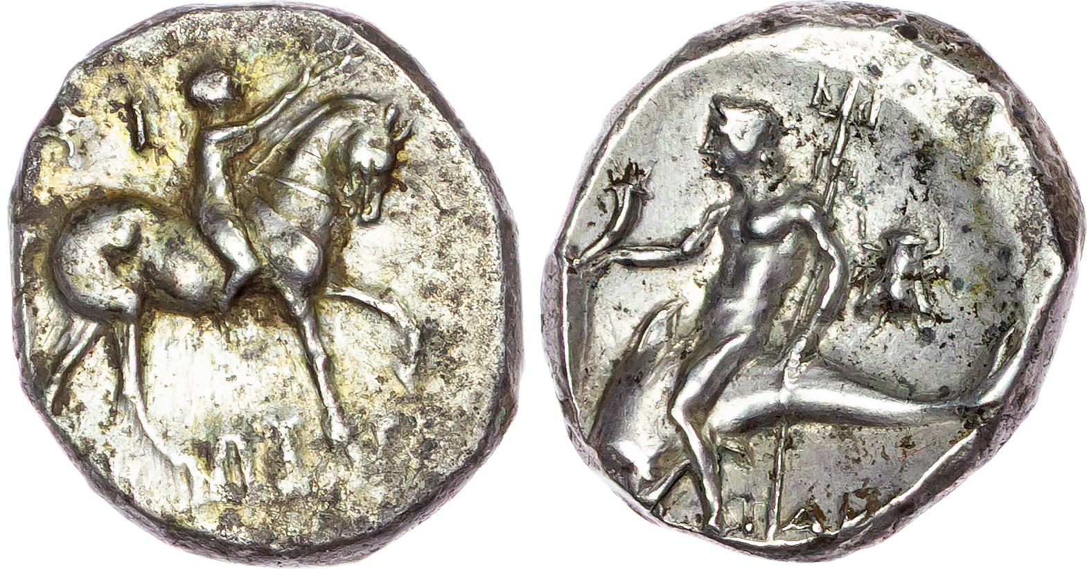 Calabria, Tarentum, AR Nomos, c. 272-240 BC, 6.53g.