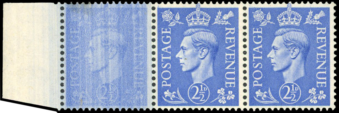 GB SG 489 1941 2½d doctor blade flaw mint