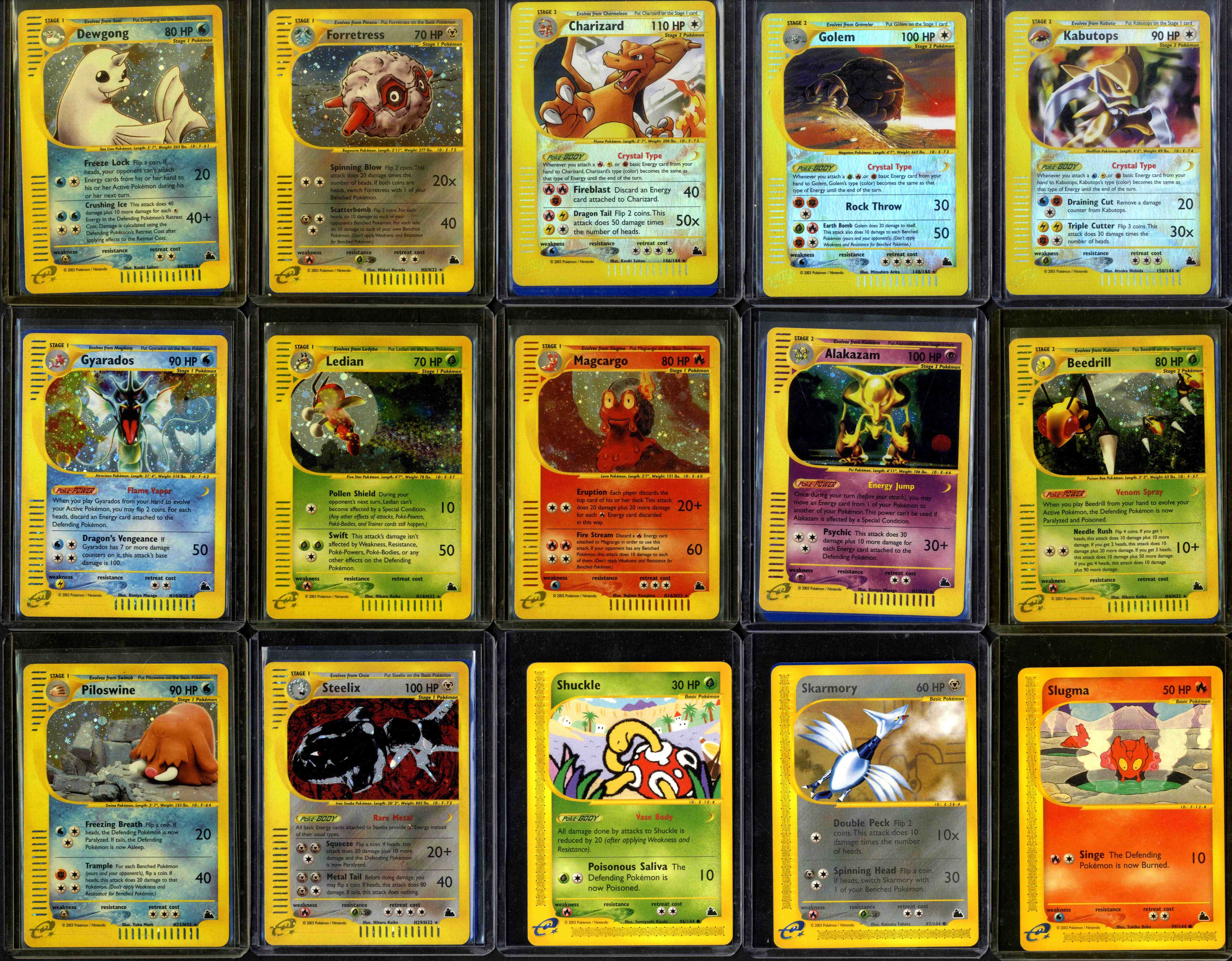 Pokémon TCG - Skyridge Master Set #332 Cards - All Crystals 