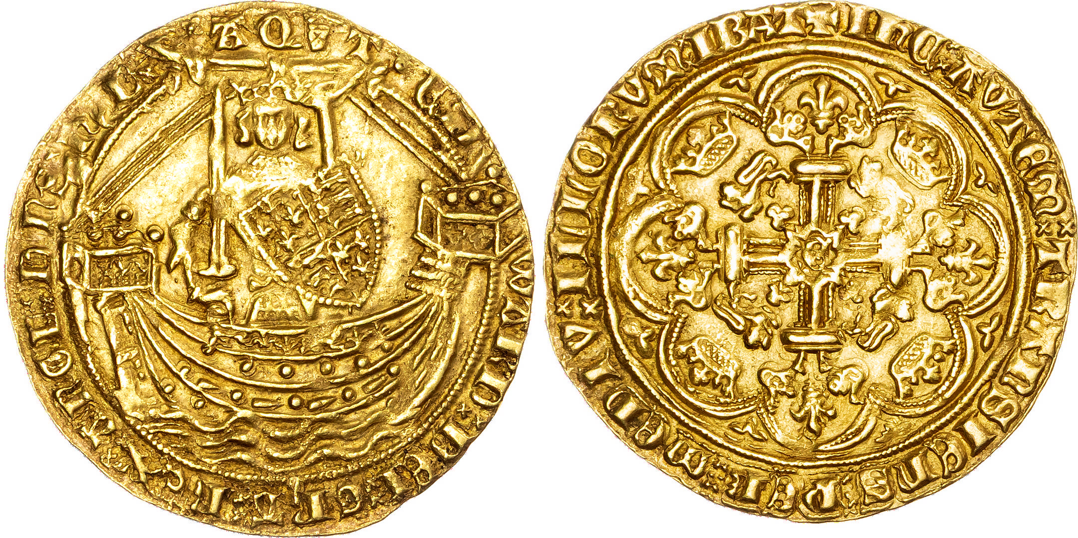 Edward III (1327-1377), AV Noble, Fourth Coinage, Treaty Period (1361-9), Tower (London) mint, mm. cross potent.