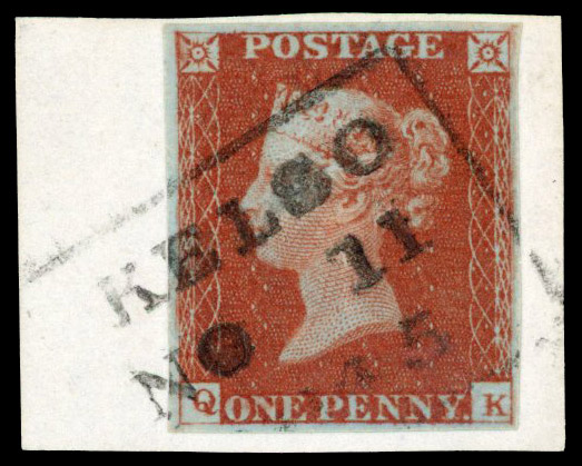 1841 1d Red-brown Pl.58. Kelso datestamp