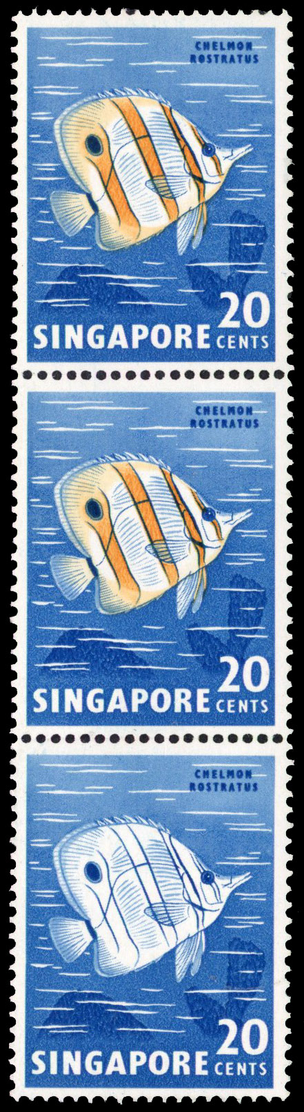 Singapore SG 71a strip mint