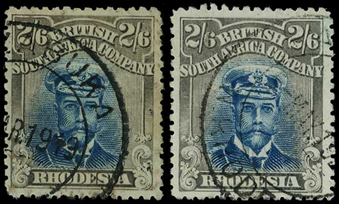 1917-20 2/6d Head Die IIIA, perf 14. Two...