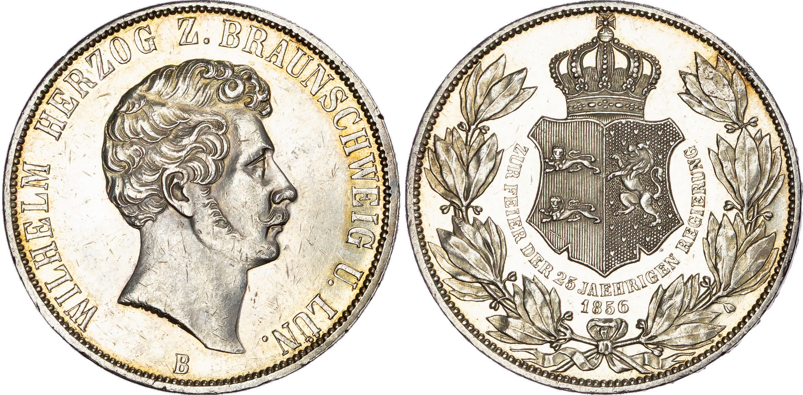 Germany, Brunswick-Wolfenbüttel, William I (1831-1884), silver Double Taler