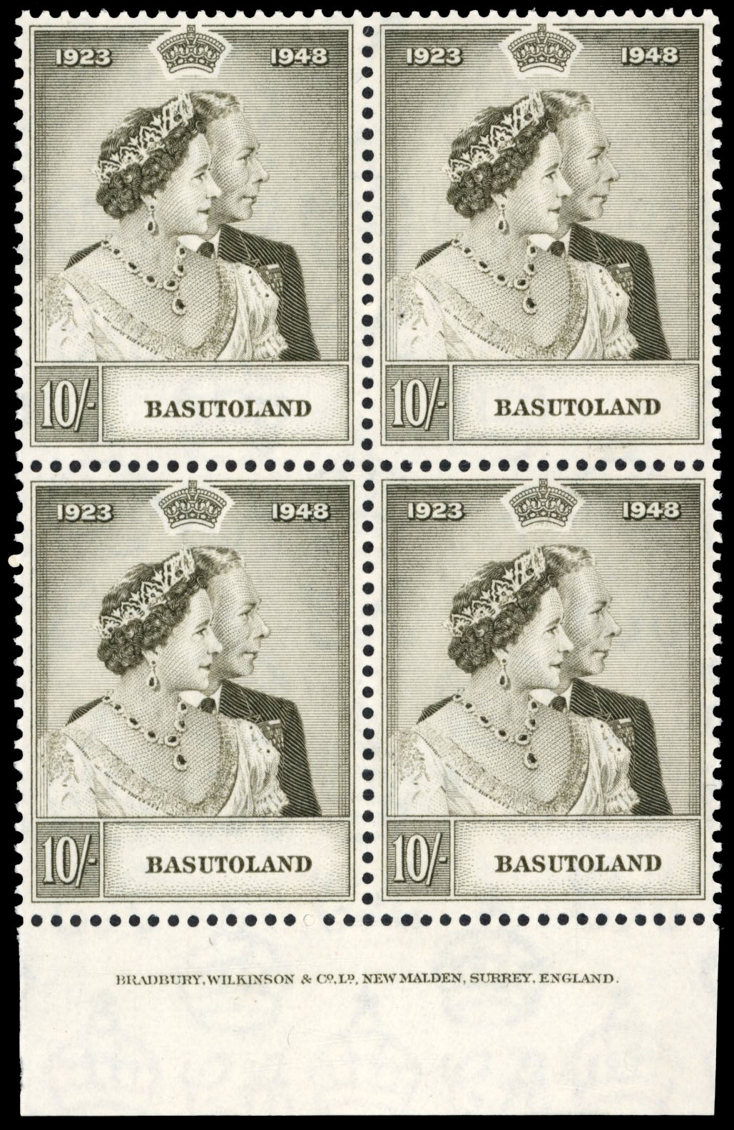 Basutoland SG 37 imprint block mint