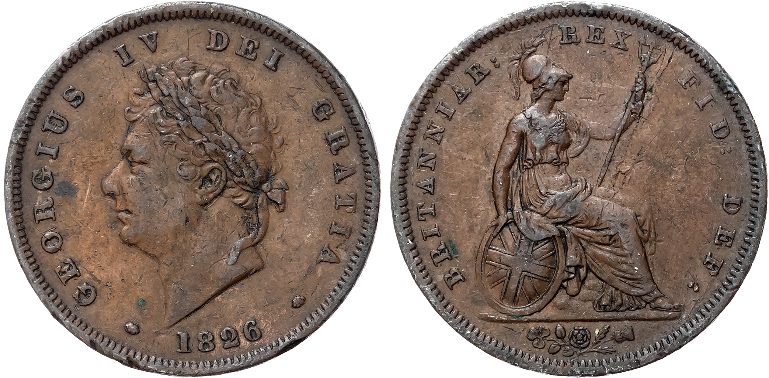 George IV (1820-1830) Penny, 1826.