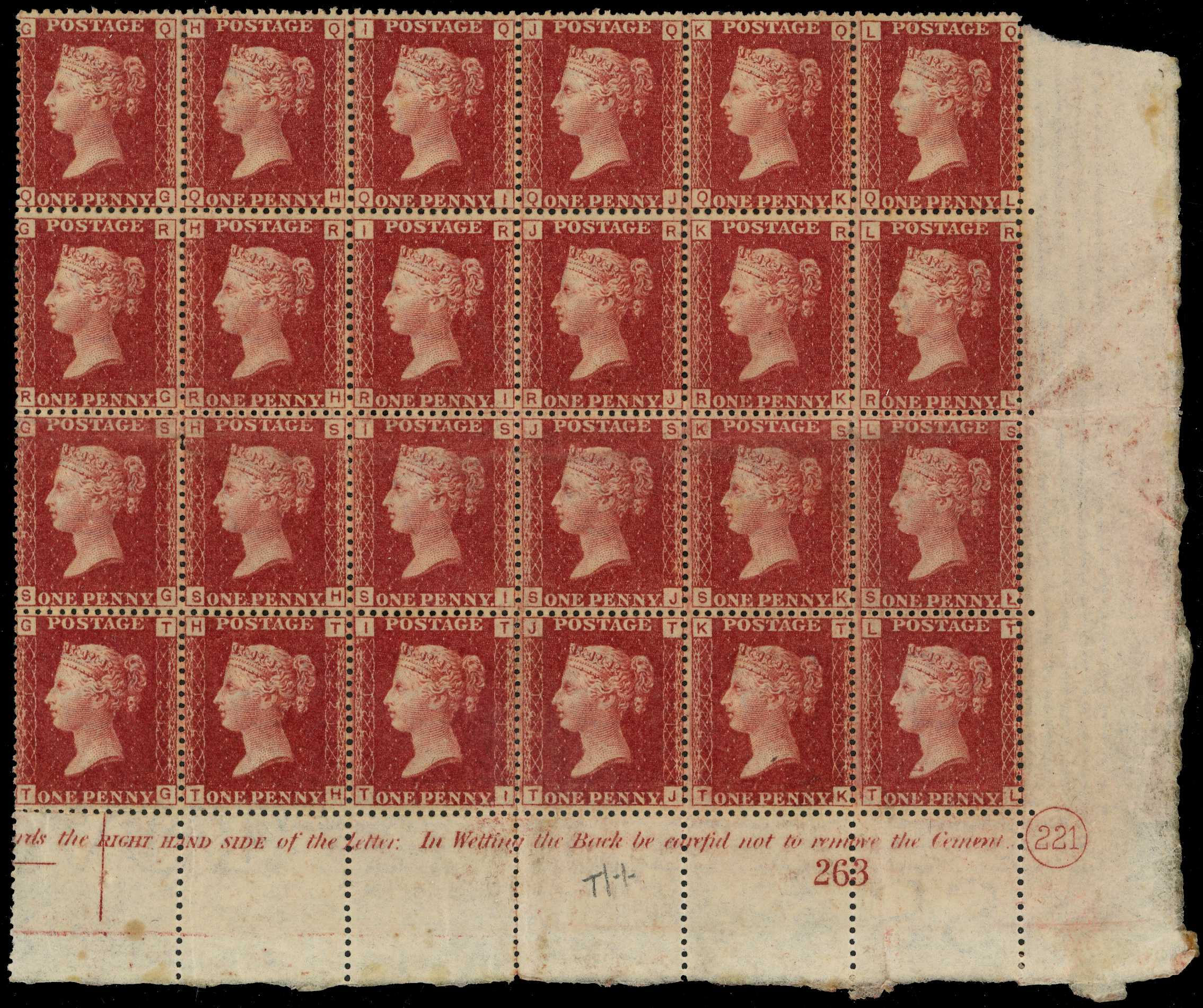 1879 1d lake-red Pl.221. Very fine and fresh...