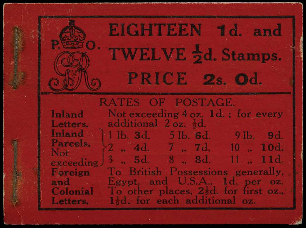 1912 (Sept) 2s.0d. booklet, with...