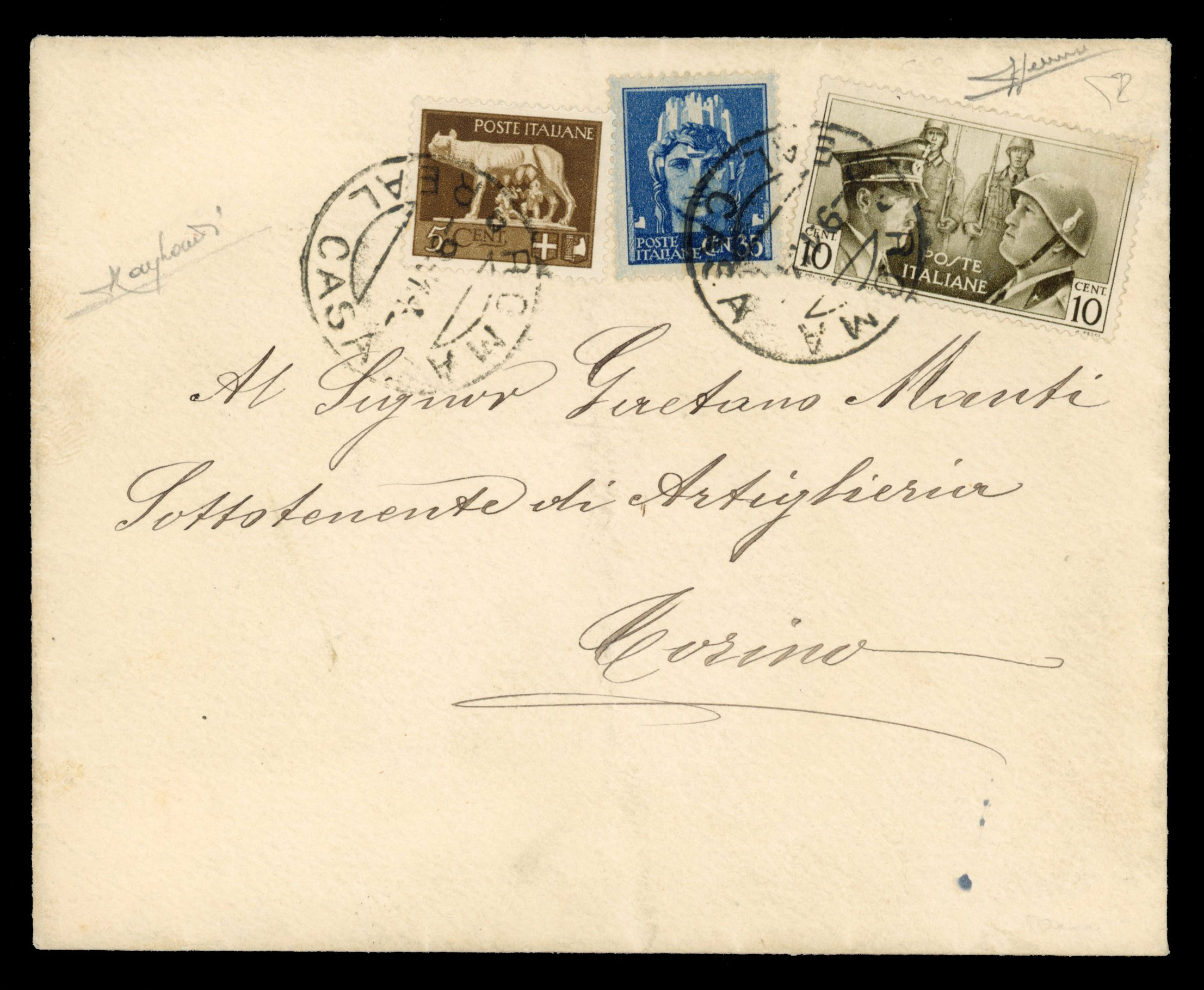 Italy 1941 German Italian Friendship unissued 10c on cover