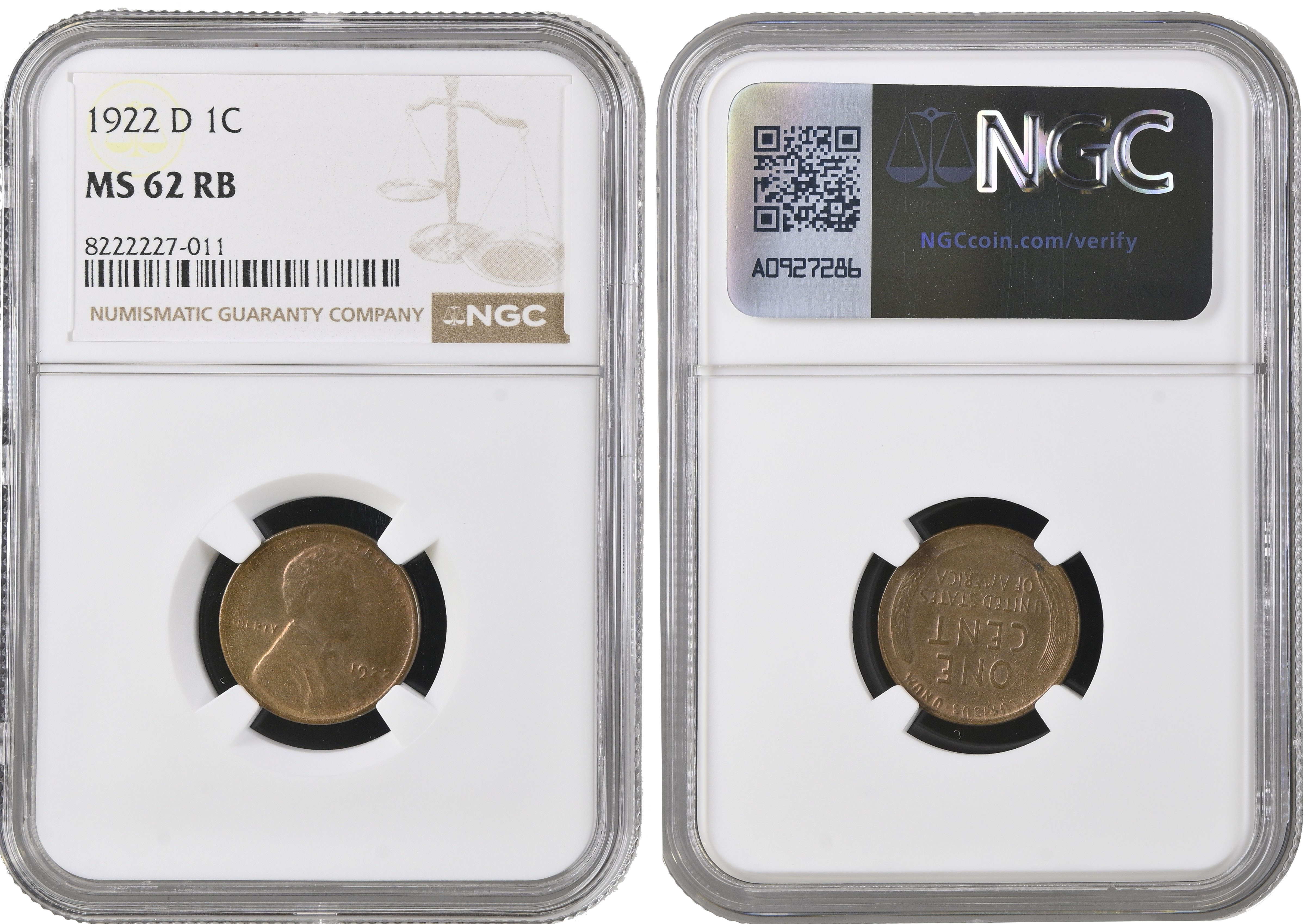 USA, Lincoln bronze Cent, 1922 Denver - rare