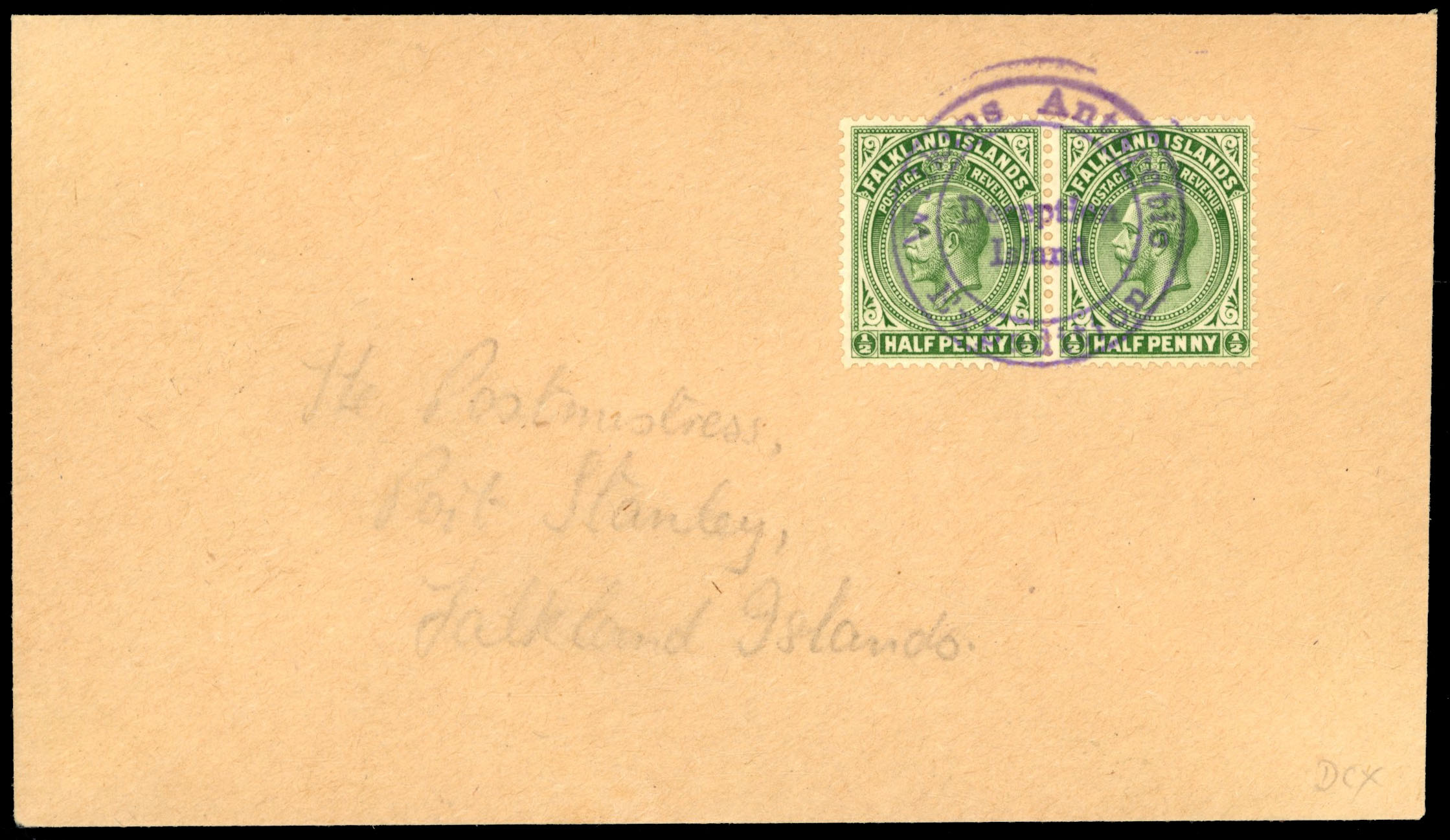 † Falkland Islands 1929 Wilkins Expedition cover