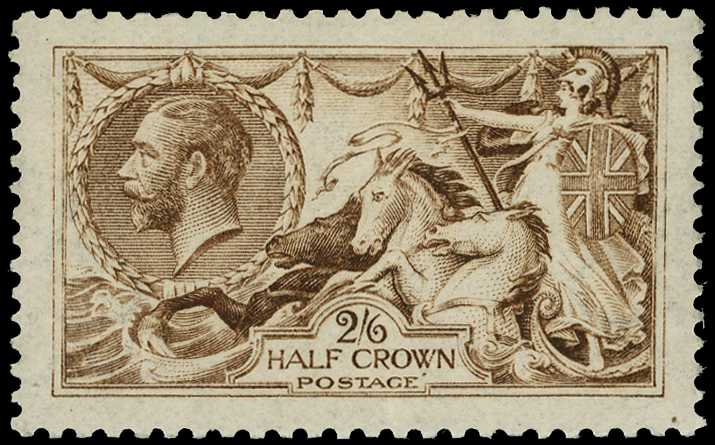1915 De La Rue 2/6d yellow-brown (slightly...