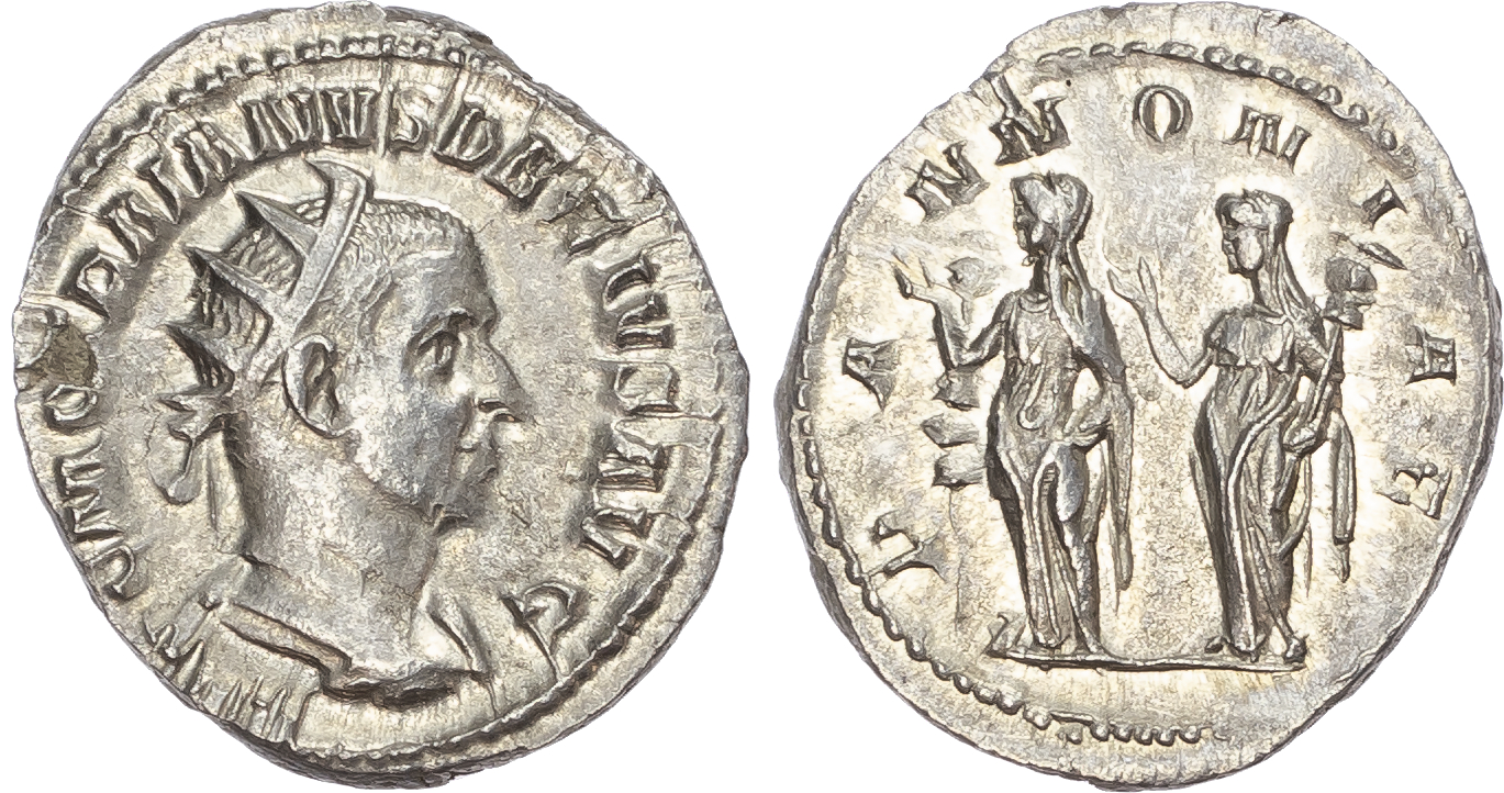 Trajan Decius (AD 249-251) AR Antoninianus, Rome, AD 250-251, 4.14g. 