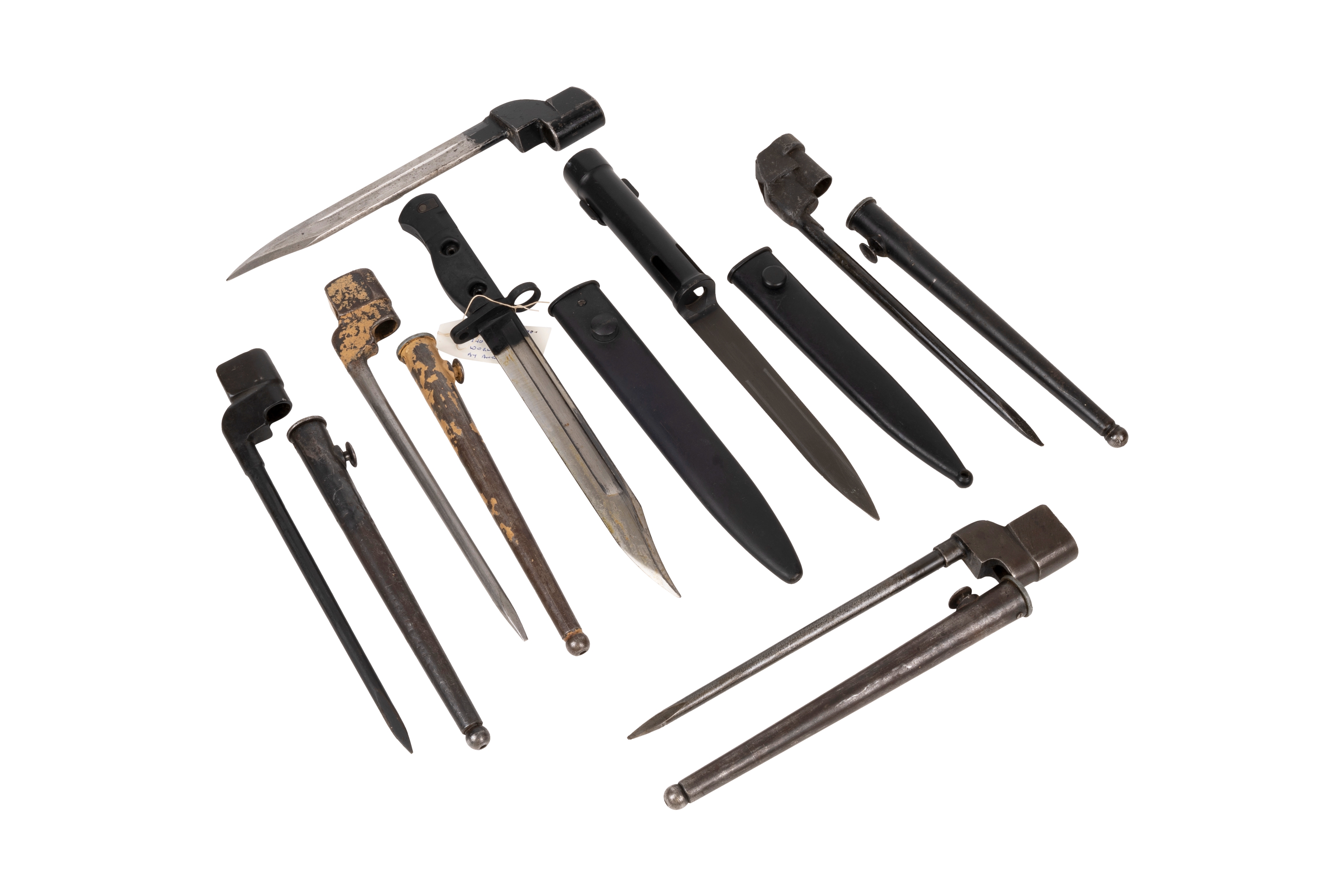 Selection of Modern Bayonets including: No.4 Spike Bayonet, LIA3 Bayonet etc. (7 items)