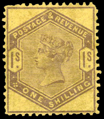 Great Britain SG 196var 1/- colour trial 