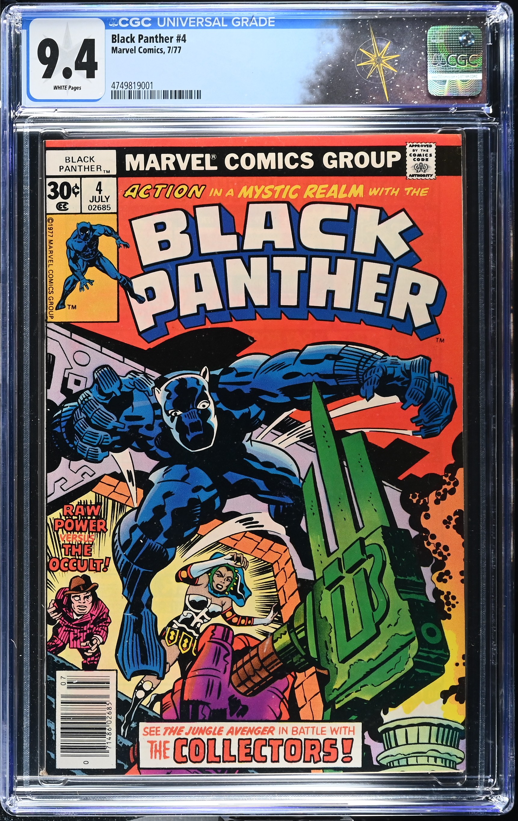 Black Panther #4 CGC 9.4 "Friends or Foes" (Marvel Comics, 1977) White Pages