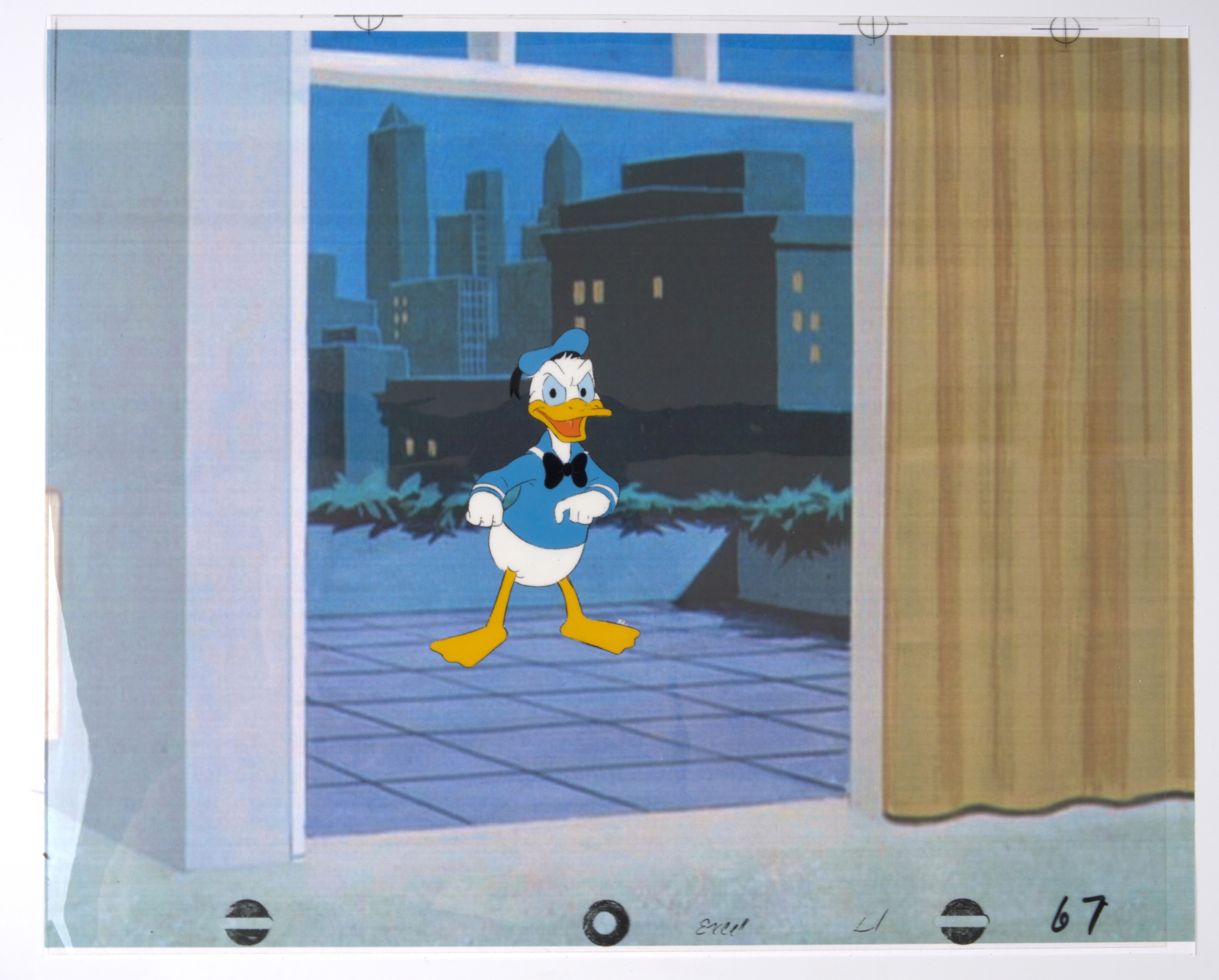 Donald Duck Original Production Animation Cel (Walt Disney, 1984) 