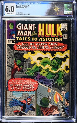 Tales to Astonish #69 CGC 6.0 Last Giant-Man and Wasp in title (Marvel Comics, 1965) Off-white to white pages