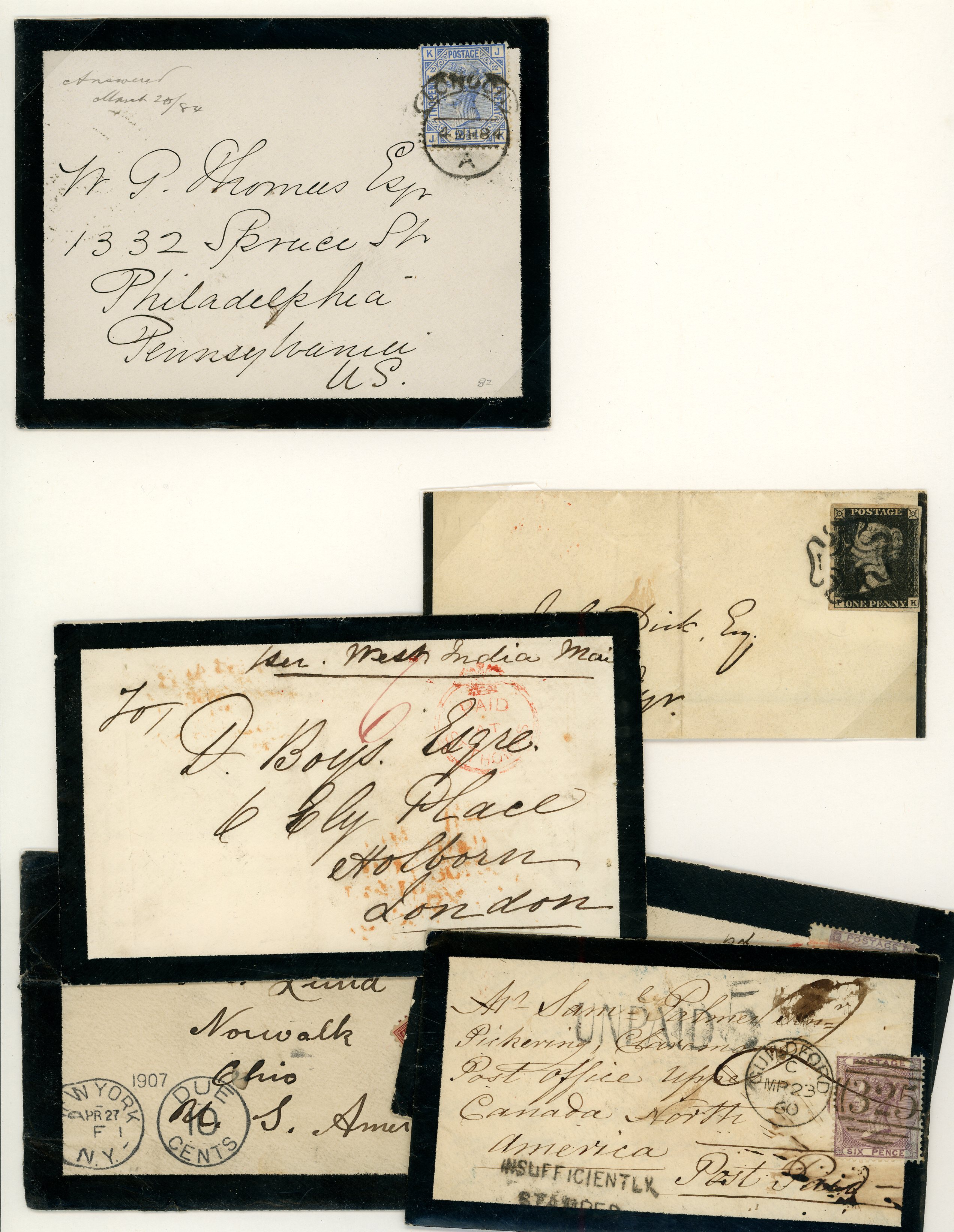 Great Britain Postal History selection of ten items including morning envelopes...