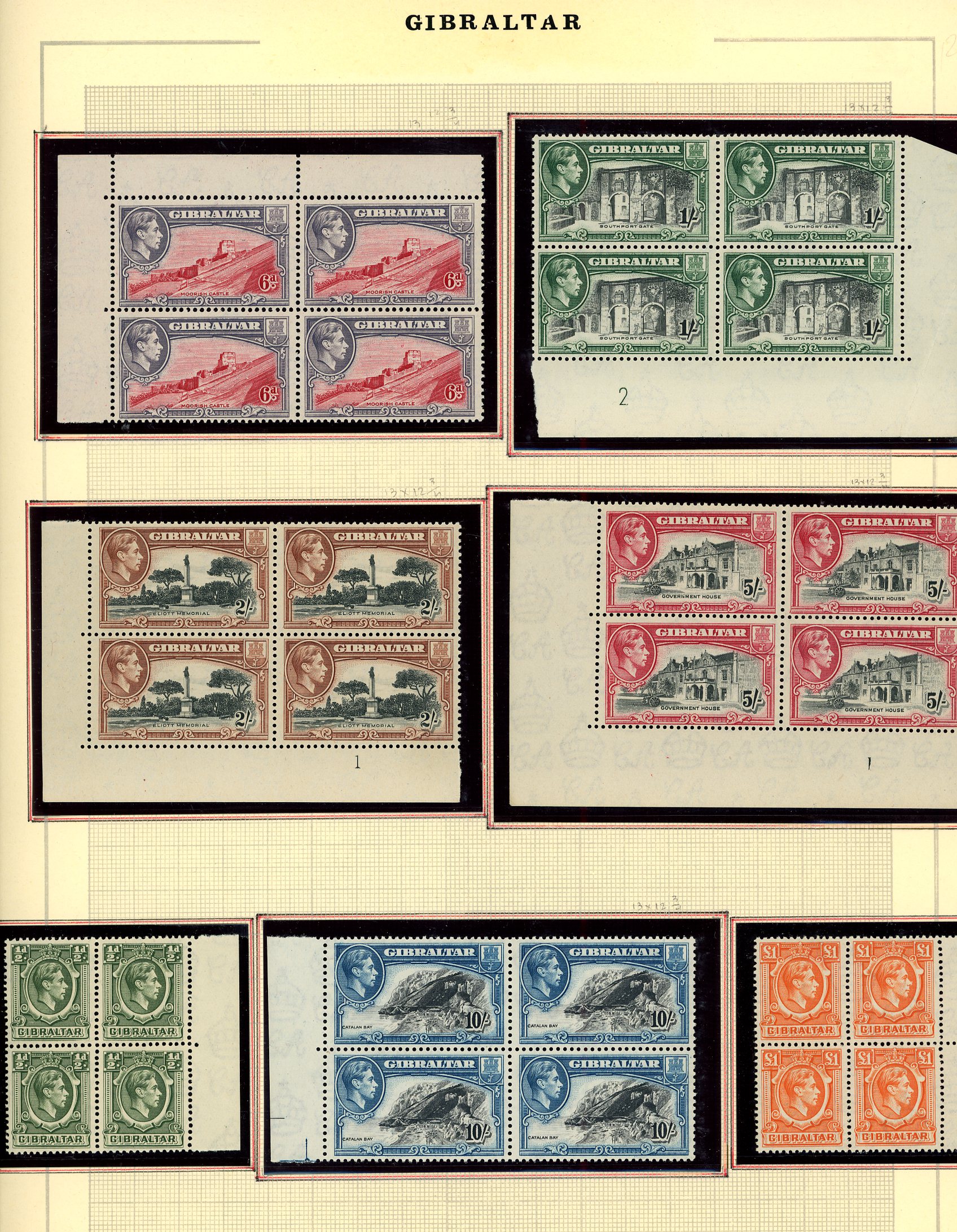 1938-51 definitive multiples unmounted...