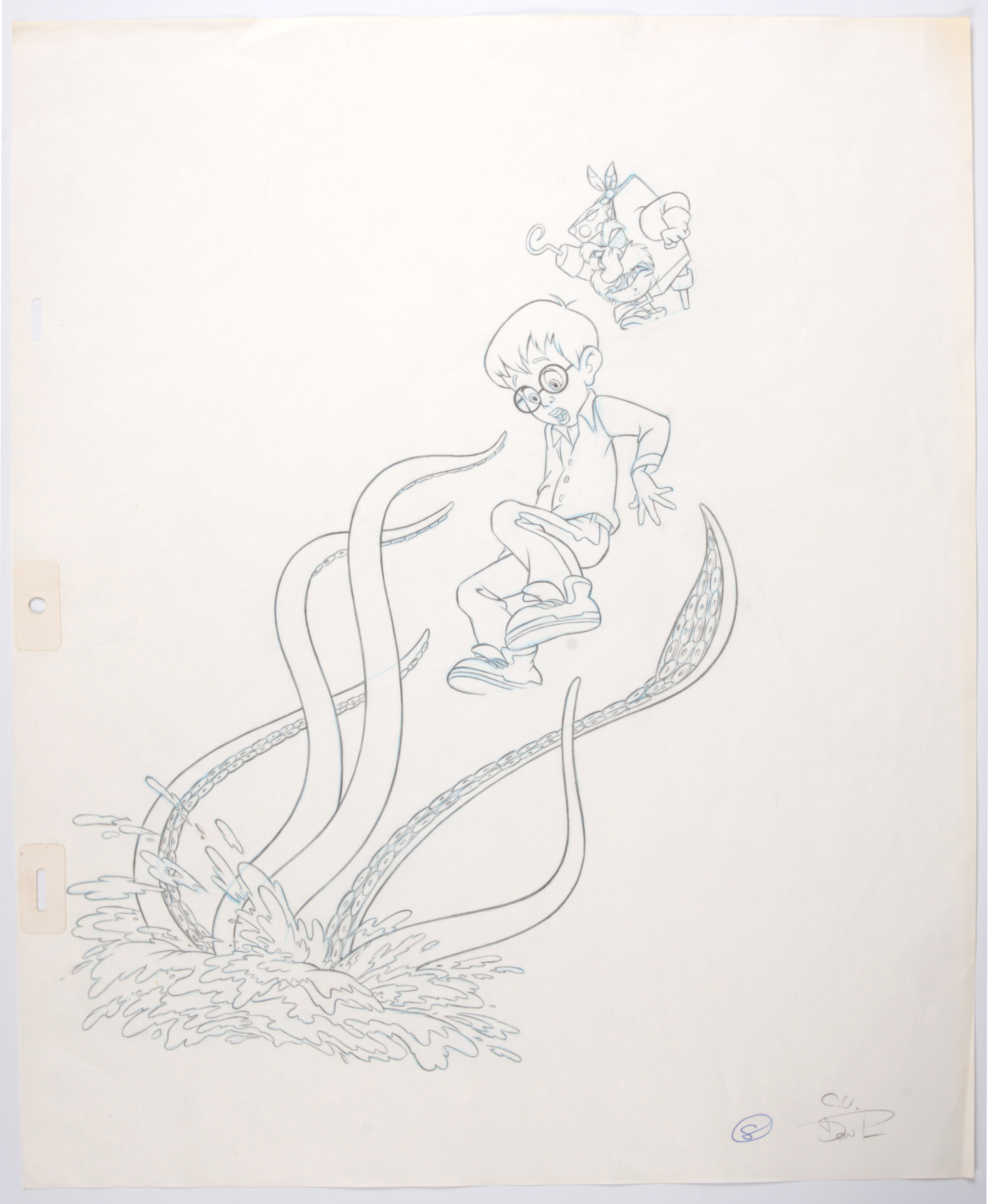 Don Parmele The Pagemaster Original Richard, Adventure And Horror Production Drawing Signed (20th Century Fox, 1994) Total 2